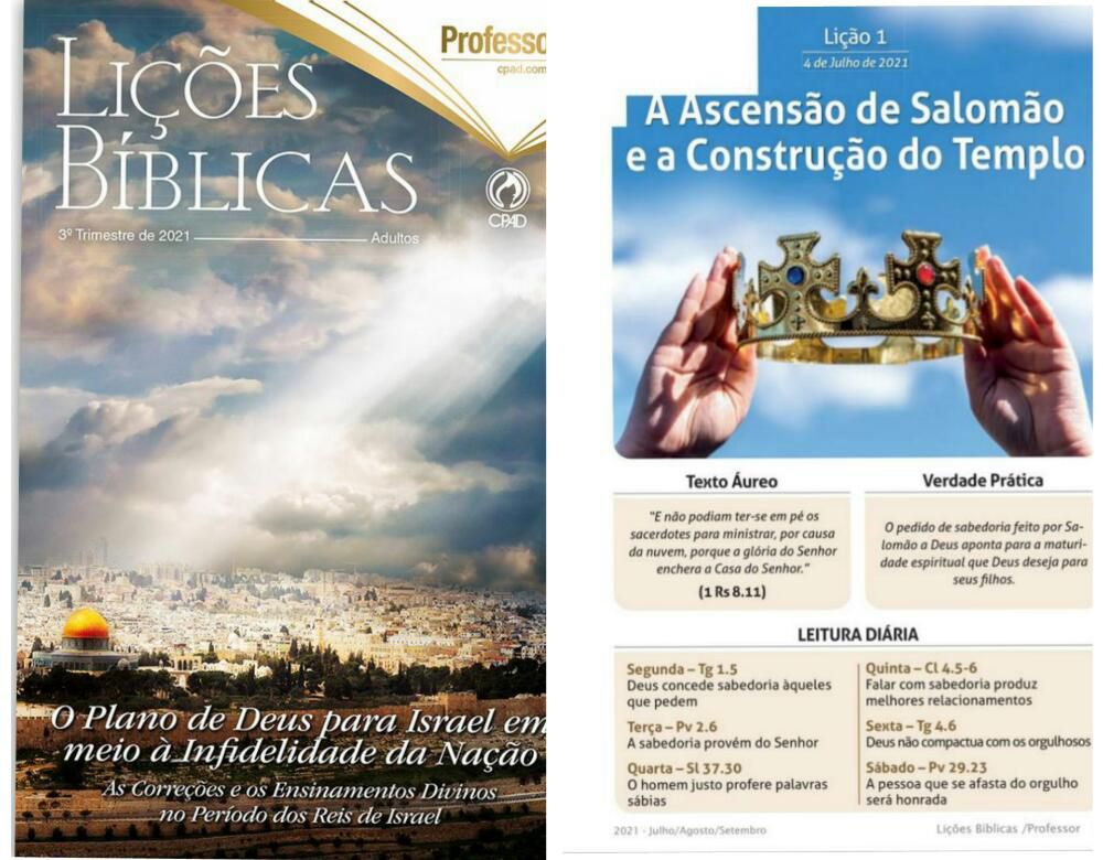 EBD  Classe Adultos – Lição 1 – A ascensão de Salomão e a construção do  templo – AD RioLargo